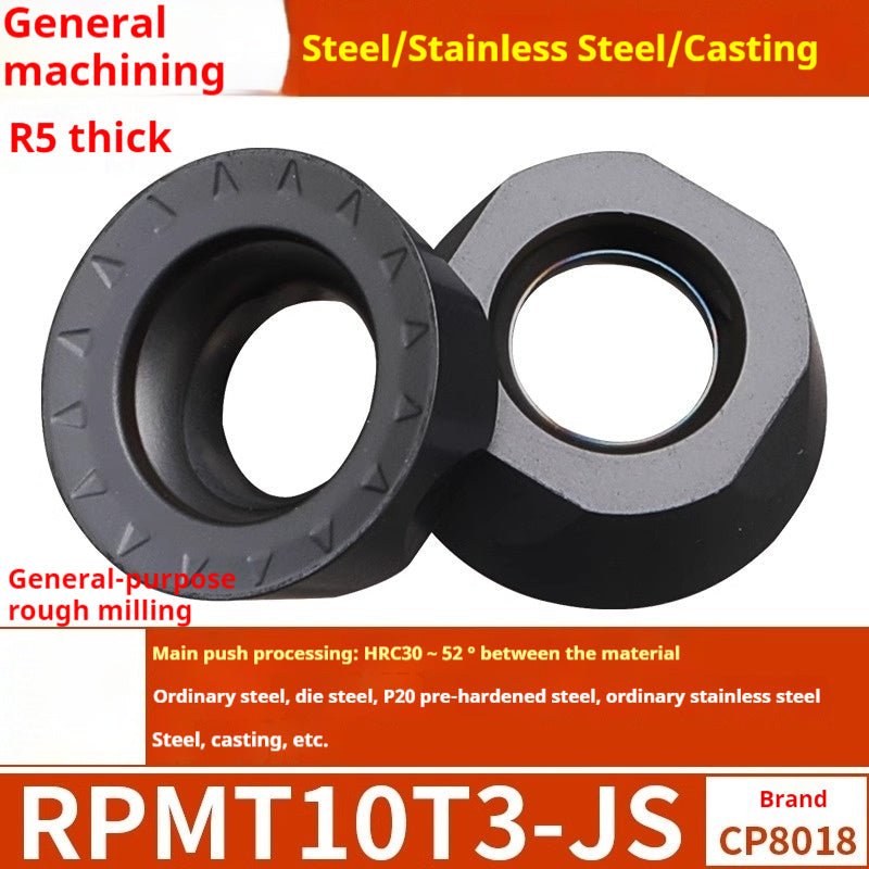 2036-CNC milling inserts, RPMW carbide R5 machining center, R4 milling machine, R6 milling inserts, RPMT round cutter cutters Shandong Denso Pricision Tools Co.,Ltd.